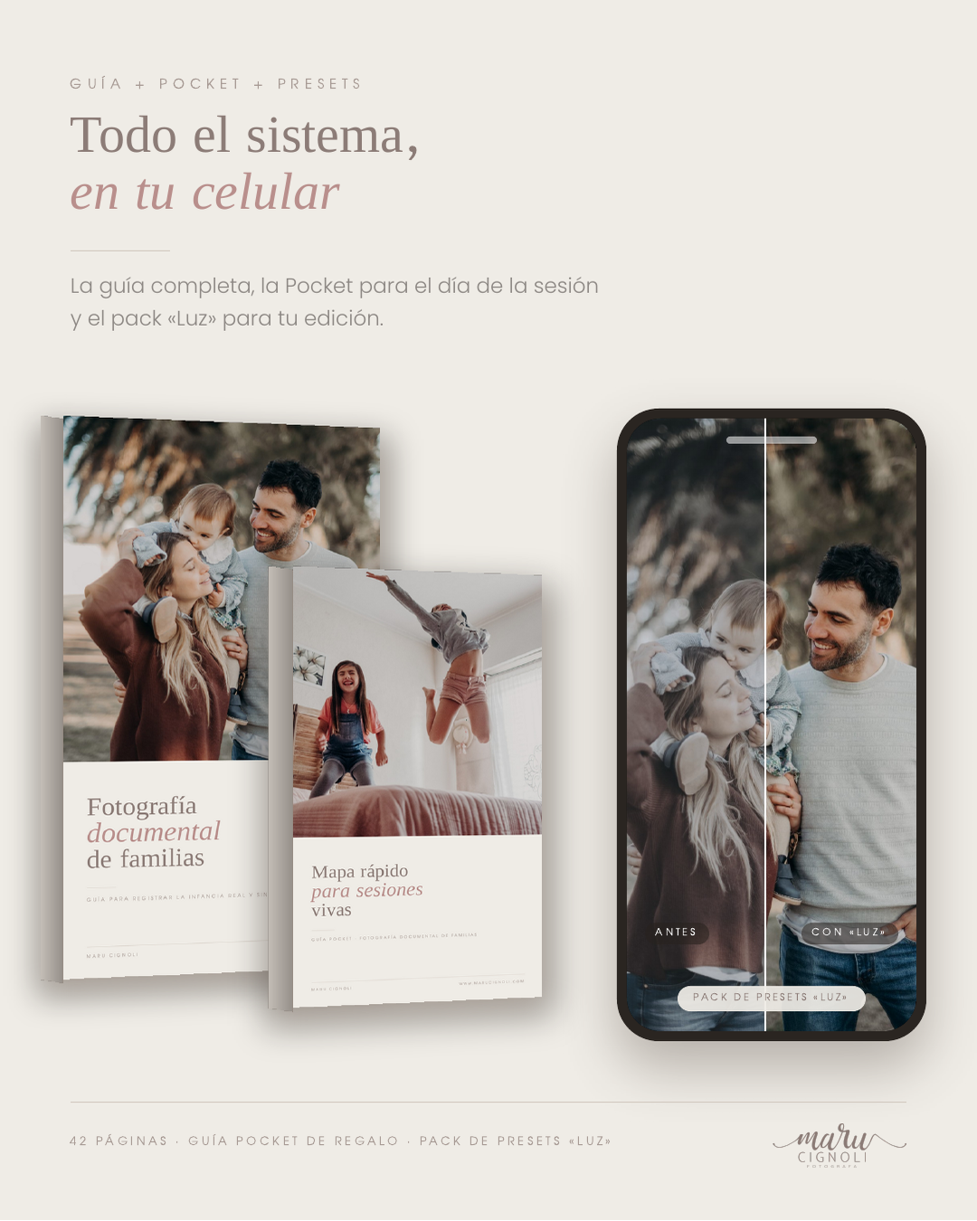 Combo LUZ – Guía de Fotografía Documental de Familia + Presets Lightroom